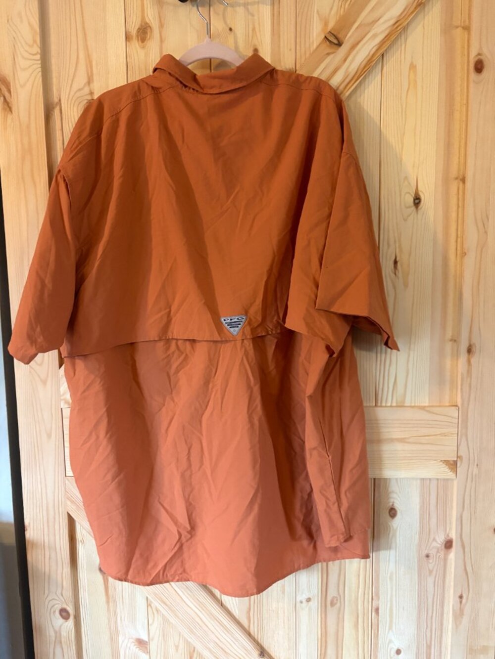 Columbia PFG Shirt 4X Orange Fishing Button Up Vented Performance Shirt - Picture 3 of 4